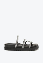 SANDÁLIA PAPETE PHOEBE SPORTY TRATORADA BRILHO PRETA S 20733 0106 0005 SCHUTZ - Vintedoisk
